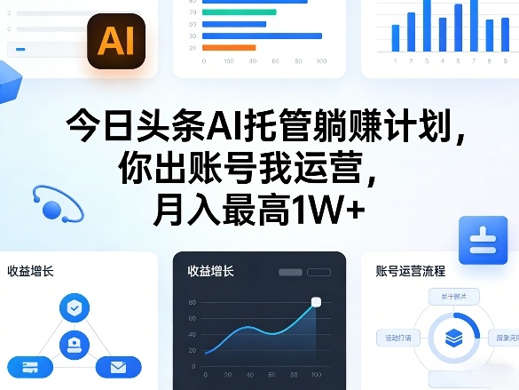 今日头条AI托管躺賺计划，你出账号我运营，月入最高1W+【揭秘】-靠谱项目库