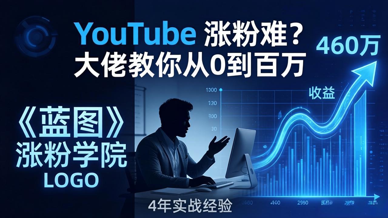 （17836期）YouTube 涨粉难？《蓝图涨粉学院》：4 年赚 460 万的大佬教策略，从0到百万有路径！-靠谱项目库
