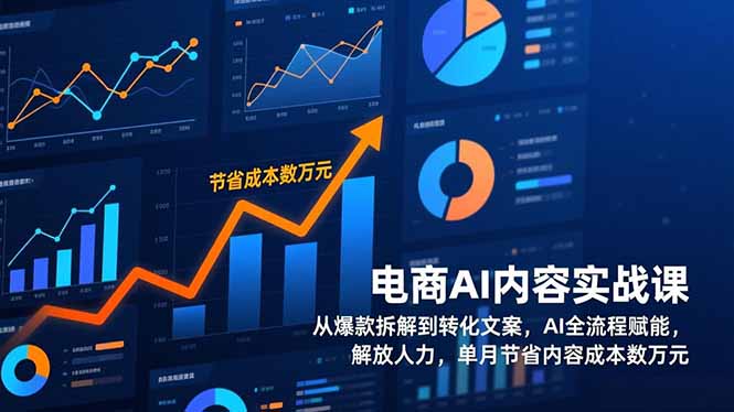 （17061期）电商AI内容实战课，从爆款拆解到转化文案，AI全流程赋能，解放人力，单月节省内容成本数万元-靠谱项目库