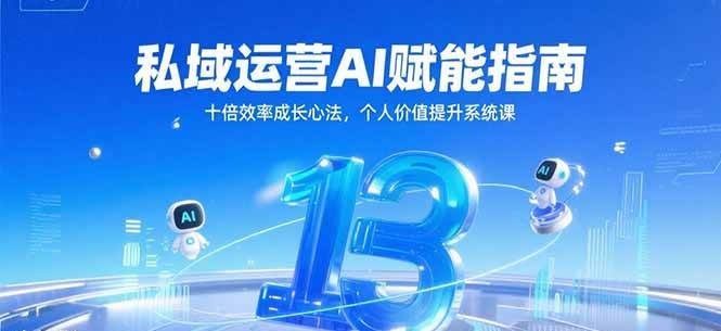私域运营AI赋能指南，十倍效率成长心法，个人价值提升系统课-靠谱项目库