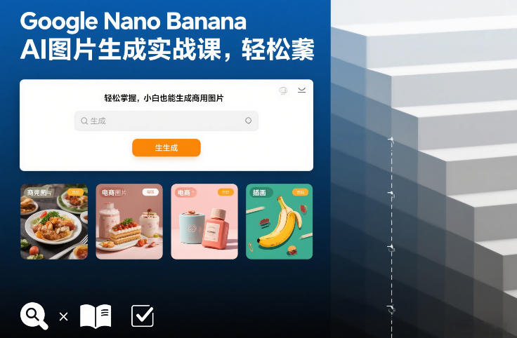 Google Nano Banana AI图片生成实战课，轻松掌握，小白也能生成商用图片-靠谱项目库