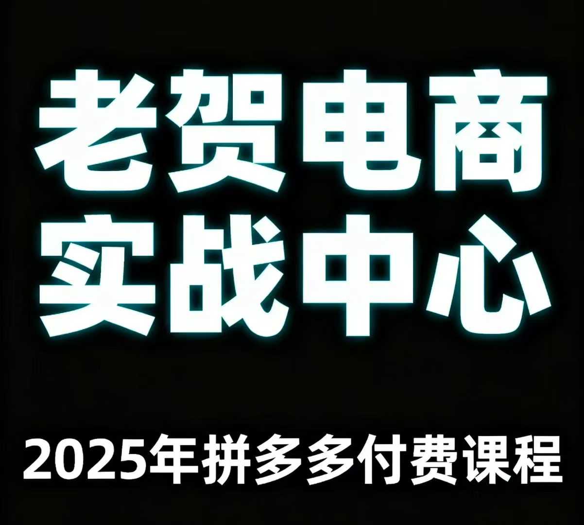 老贺电商2025年拼多多付费课程，用通俗易懂的方法告诉你多多怎么玩-靠谱项目库
