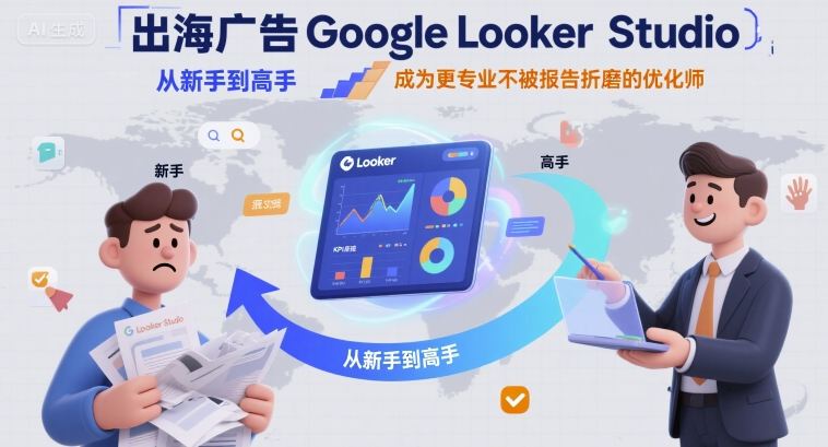 出海广告Google Looker Studio从新手到高手，成为更专业不被报告折磨的优化师-靠谱项目库
