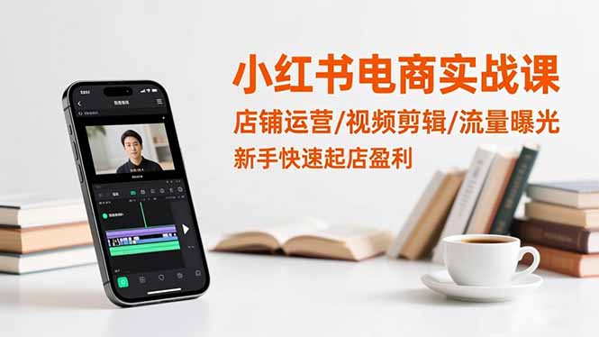 （16536期）小红书电商实战课：店铺运营/视频剪辑/流量曝光，新手快速起店盈利-靠谱项目库