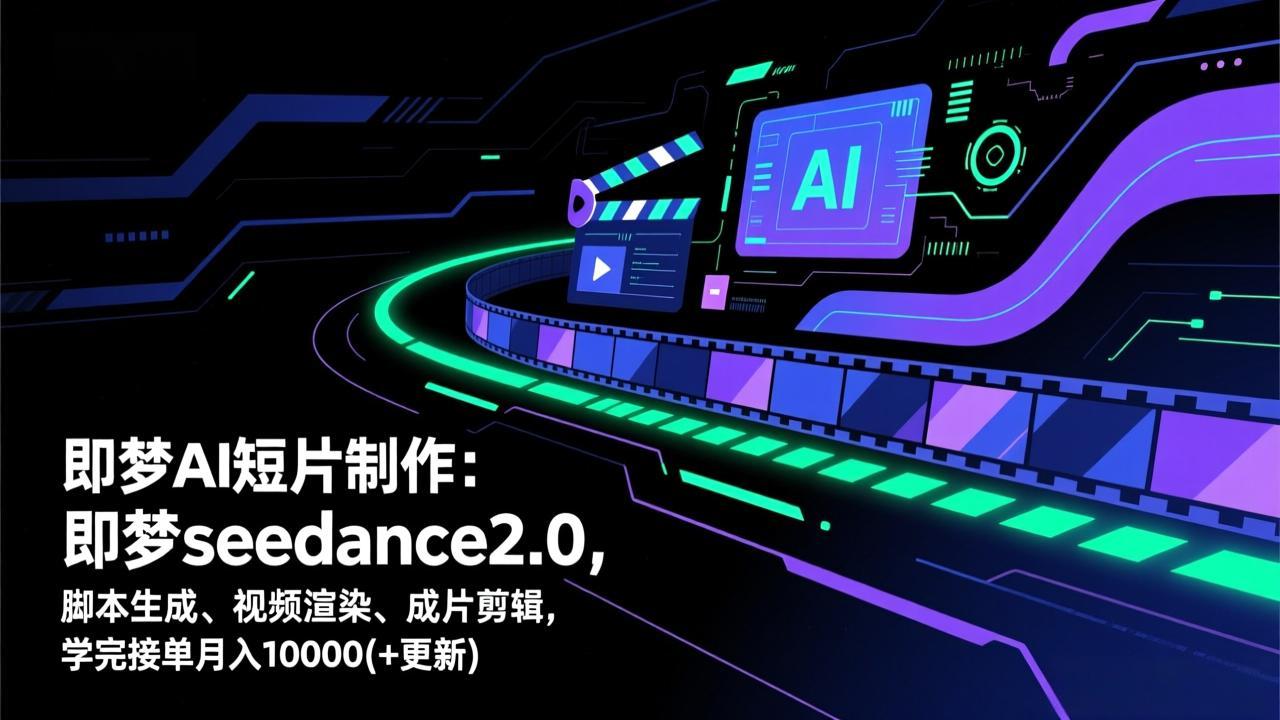 （17969期）即梦AI 短片制作(更新)：即梦seedance2.0，脚本生成、视频渲染、成片剪辑，学完接单月入10000+-靠谱项目库