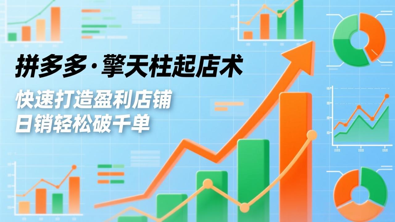 （17715期）拼多多·擎天柱起店术3.0(更新)，爆流布局、利润起飞、不断流，快速打造盈利店铺，日销破千单-靠谱项目库