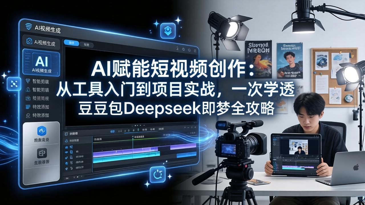 （17762期）AI赋能短视频创作：从工具入门到项目实战，一次学透豆包Deepseek即梦全攻略-靠谱项目库