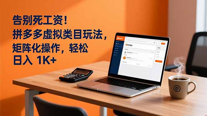 （16943期）告别死工资！拼多多虚拟类目玩法，矩阵化操作，轻松日入 1K+-靠谱项目库
