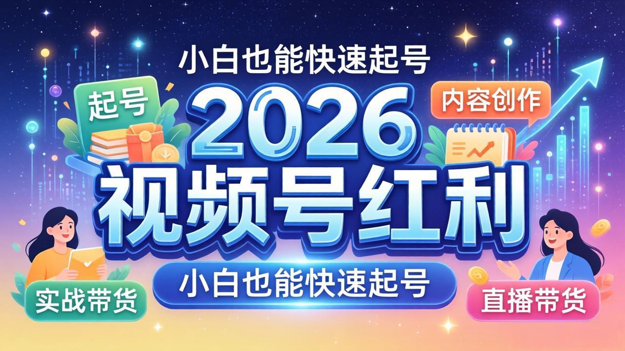 （18222期）2026视频号红利实战营，大佬亲授起号、内容、直播、IP、投流、私域、矩阵全套落地打法-靠谱项目库
