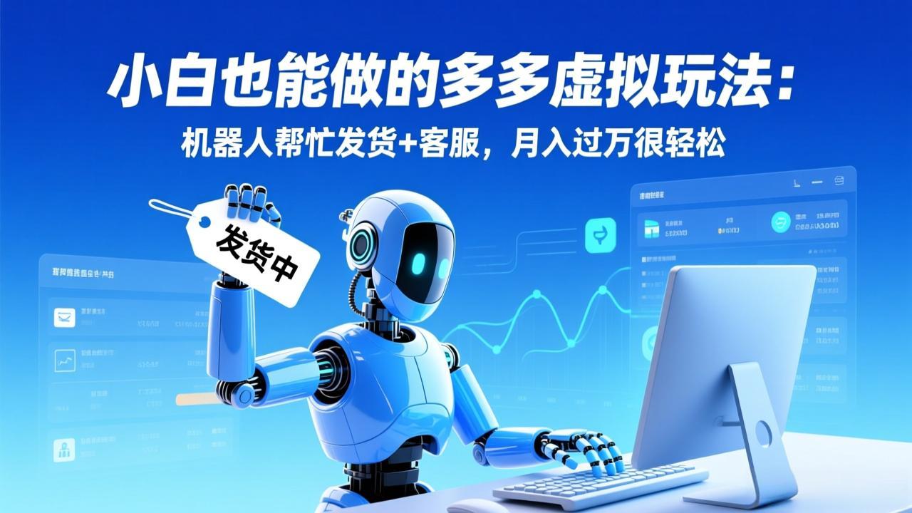 （17230期）小白也能做的多多虚拟玩法：机器人帮忙发货+客服，月入过万很轻松-靠谱项目库