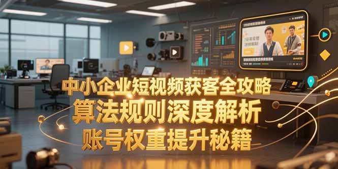 （15326期）中小企业短视频获客全攻略，算法规则深度解析，账号权重提升秘籍-靠谱项目库