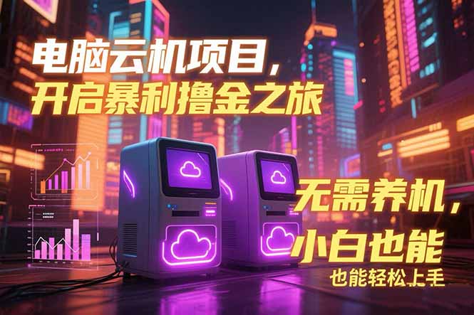 （15323期）电脑云机项目 暴力撸金玩法，不需要养机 配置没有要求 单机100个窗口一…-靠谱项目库