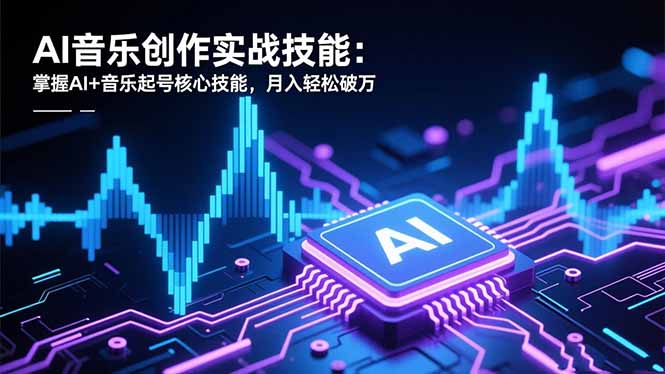（16600期）AI音乐创作实战技能：掌握AI+音乐起号核心技能，月入轻松破万-靠谱项目库