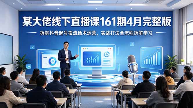 （18209期）某大佬线下直播课161期4月完整版，拆解抖音起号投流话术运营，实战打法全流程拆解学习-靠谱项目库