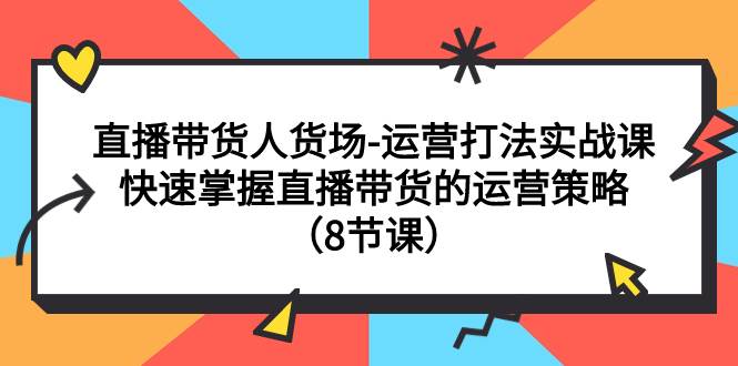 直播带货人货场-运营打法实战课：快速掌握直播带货的运营策略（8节课）-靠谱项目库