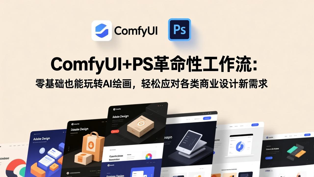（17512期）ComfyUI+PS革命性工作流：零基础也能玩转AI绘画，轻松应对各类商业设计新需求-靠谱项目库