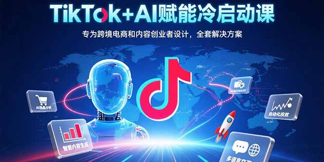 （15561期）TikTok+AI赋能冷启动课：专为跨境电商和内容创业者设计，全套解决方案-靠谱项目库
