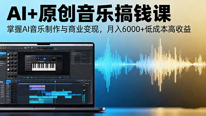 （16324期）AI+原创音乐搞钱课：掌握AI音乐制作与商业变现，月入6000+低成本高收益-靠谱项目库