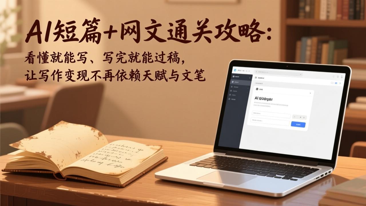 （17515期）AI短篇+网文通关攻略：看懂就能写、写完就能过稿，让写作变现不再依赖天赋与文笔-靠谱项目库