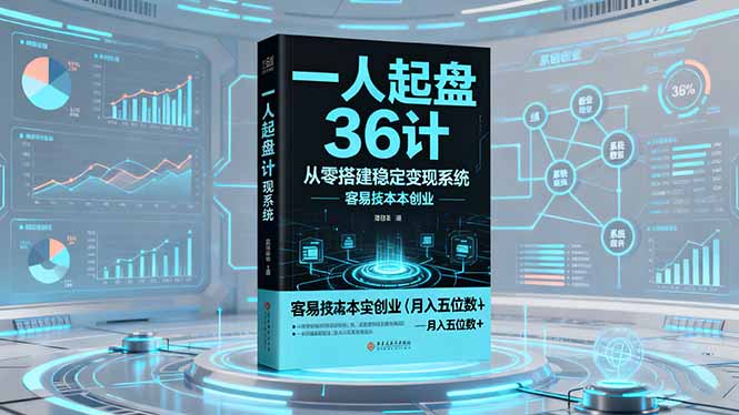 （16409期）一人起盘36计：从零搭建稳定变现系统，实现低成本创业，月入五位数+-靠谱项目库