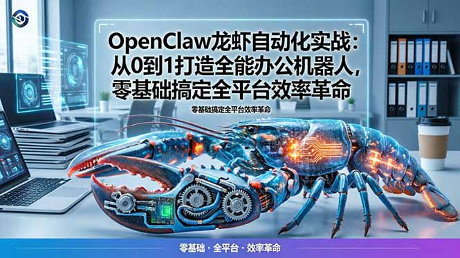 （17996期）OpenClaw龙虾自动化实战：从0到1打造全能办公机器人，零基础搞定全平台效率革命-靠谱项目库