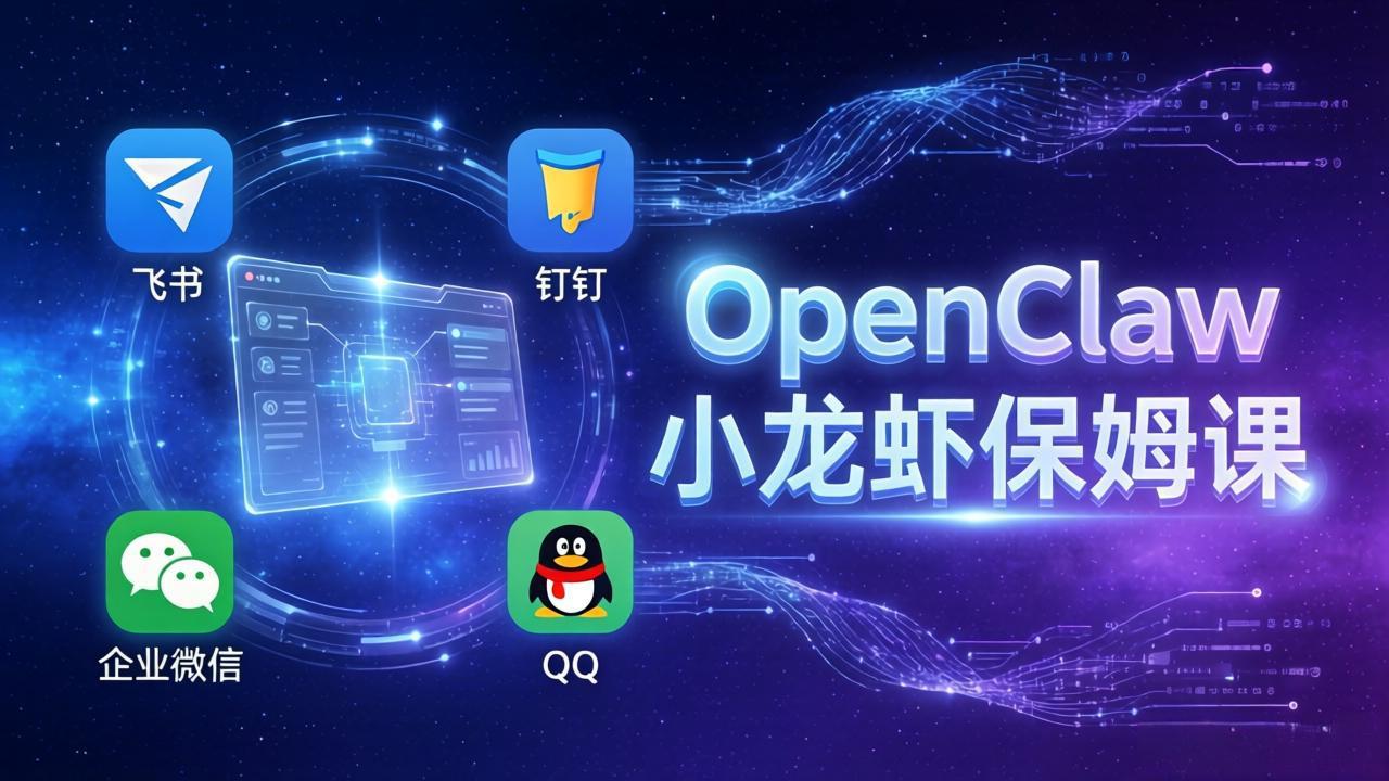 （17614期）OpenClaw小龙虾保姆课： Windows/macOS/Linux/Docker全系统安装，飞书+钉钉+企业微信+QQ 全接入-靠谱项目库