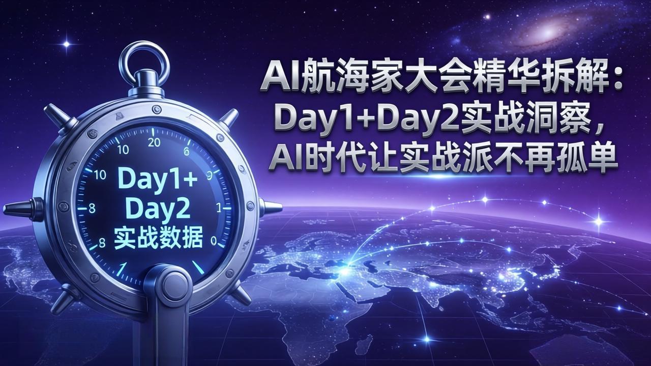 （17867期）AI航海家大会精华拆解：Day1+Day2实战洞察，AI时代让实战派不再孤单-靠谱项目库