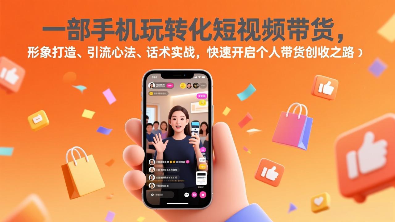 （17356期）一部手机玩转化短视频带货，形象打造、引流心法、话术实战，快速开启个人带货创收之路-靠谱项目库
