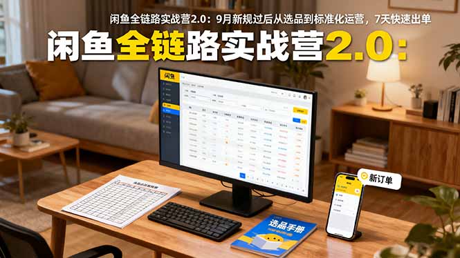 （16263期）闲鱼全链路实战营2.0：9月新规过后从选品到标准化运营，7天快速出单-靠谱项目库