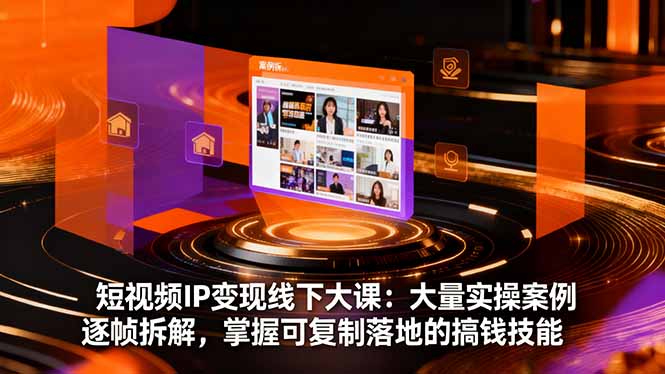 （16410期）短视频IP变现线下大课：大量实操案例逐帧拆解，掌握可复制落地的搞钱技能-靠谱项目库