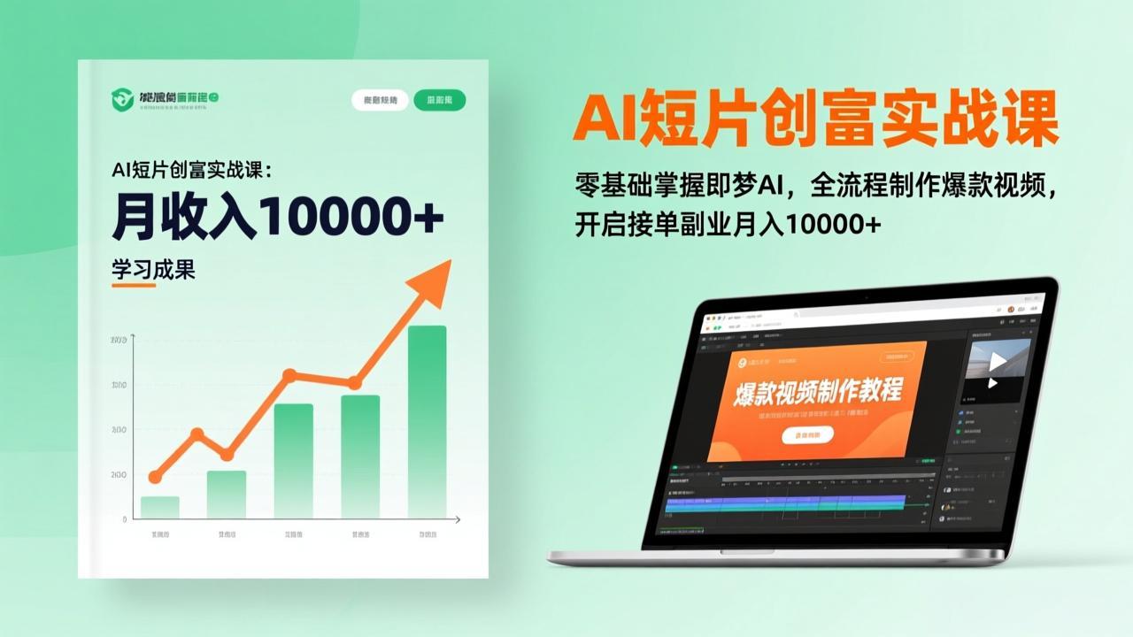 （17236期）AI短片创富实战课：零基础掌握即梦AI，全流程制作爆款视频，开启接单副业月入10000+(更新)-靠谱项目库