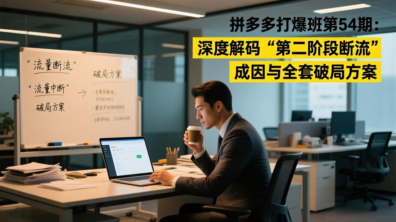 （17163期）拼多多打爆班第54期：深度解码“第二阶段断流”成因与全套破局方案-靠谱项目库