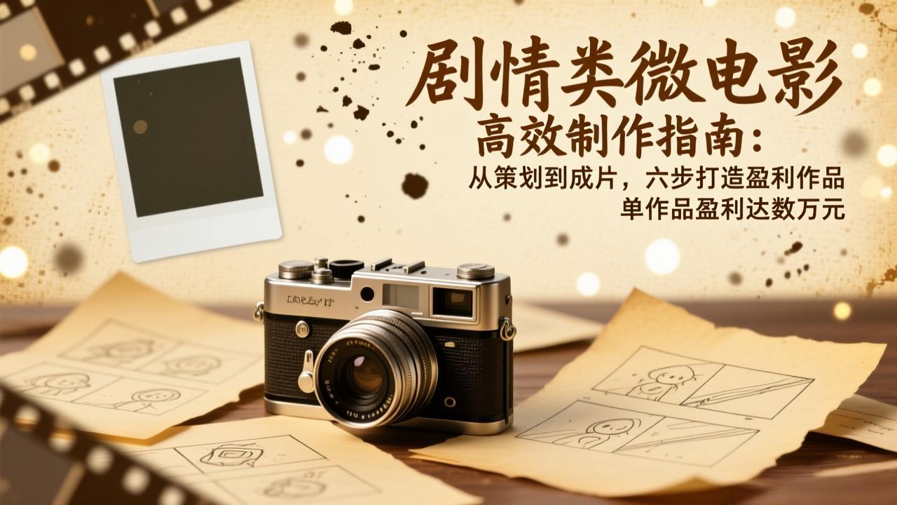 （17086期）剧情类微电影高效制作指南：从策划到成片，六步打造盈利作品，单作品盈利达数万元-靠谱项目库