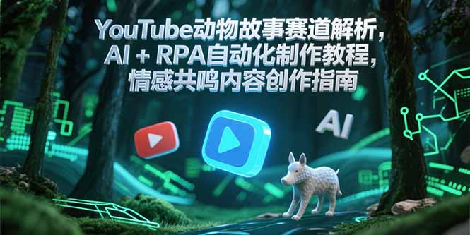 （15174期）YouTube动物故事赛道解析，AI+RPA自动化制作教程，情感共鸣内容创作指南-靠谱项目库