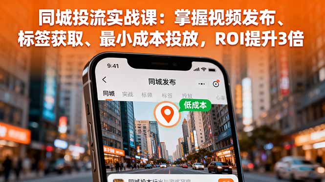 （16172期）同城投流实战课：掌握视频发布、标签获取、最小成本投放，ROI提升3倍-靠谱项目库