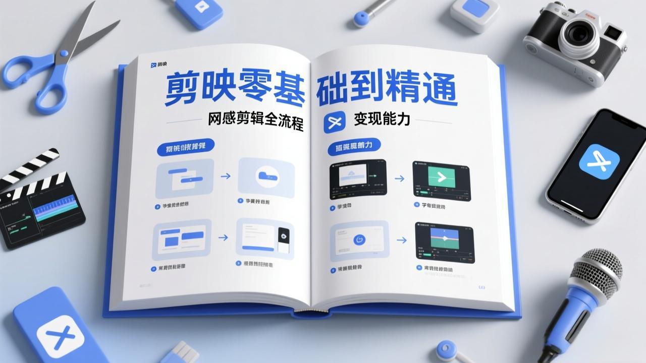 （17473期）剪映零基础也能快速上手，从入门到精通掌握网感剪辑全流程，掌握能直接变现的剪辑能力-靠谱项目库