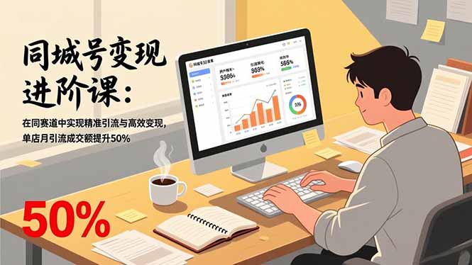 （17015期）同城号变现进阶课：在同城赛道中实现精准引流与高效变现，单店月引流成交额提升50%-靠谱项目库