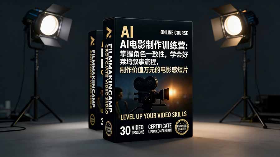 （17223期）AI电影制作训练营：掌握角色一致性，学会好莱坞叙事流程，制作价值万元的电影感短片-靠谱项目库