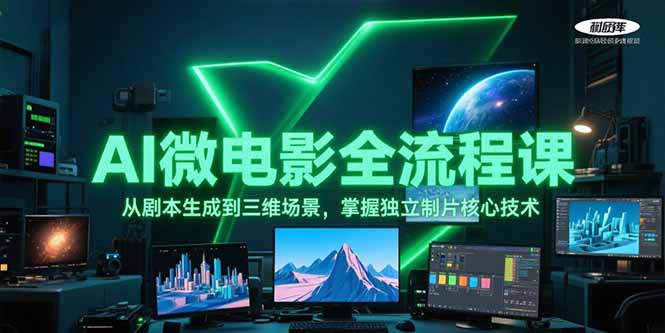 （15195期）AI微电影全流程课，从剧本生成到三维场景，掌握独立制片核心技术-靠谱项目库