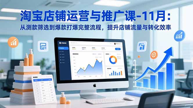 （16714期）淘宝店铺运营与推广课-11月：从测款筛选到爆款打爆完整流程，提升店铺流量与转化效率-靠谱项目库