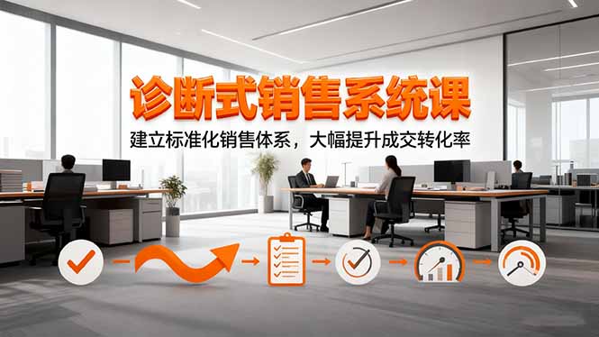 （16435期）诊断式销售系统课，建立标准化销售体系，大幅提升成交转化率-靠谱项目库