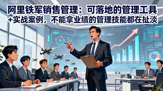 （16436期）阿里铁军销售管理：可落地的管理工具+实战案例，不能拿业绩的管理都在扯淡-靠谱项目库
