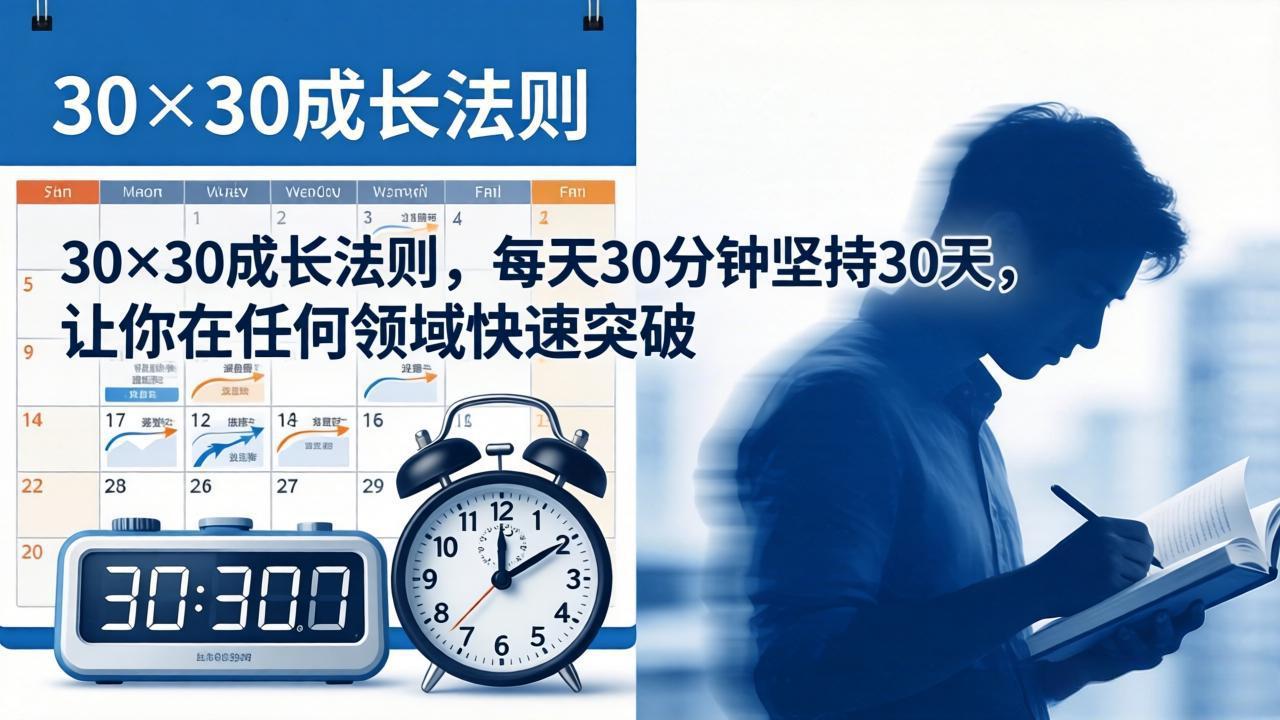（18057期）付费文章：30×30成长法则，每天30分钟坚持30天，让你在任何领域快速突破-靠谱项目库