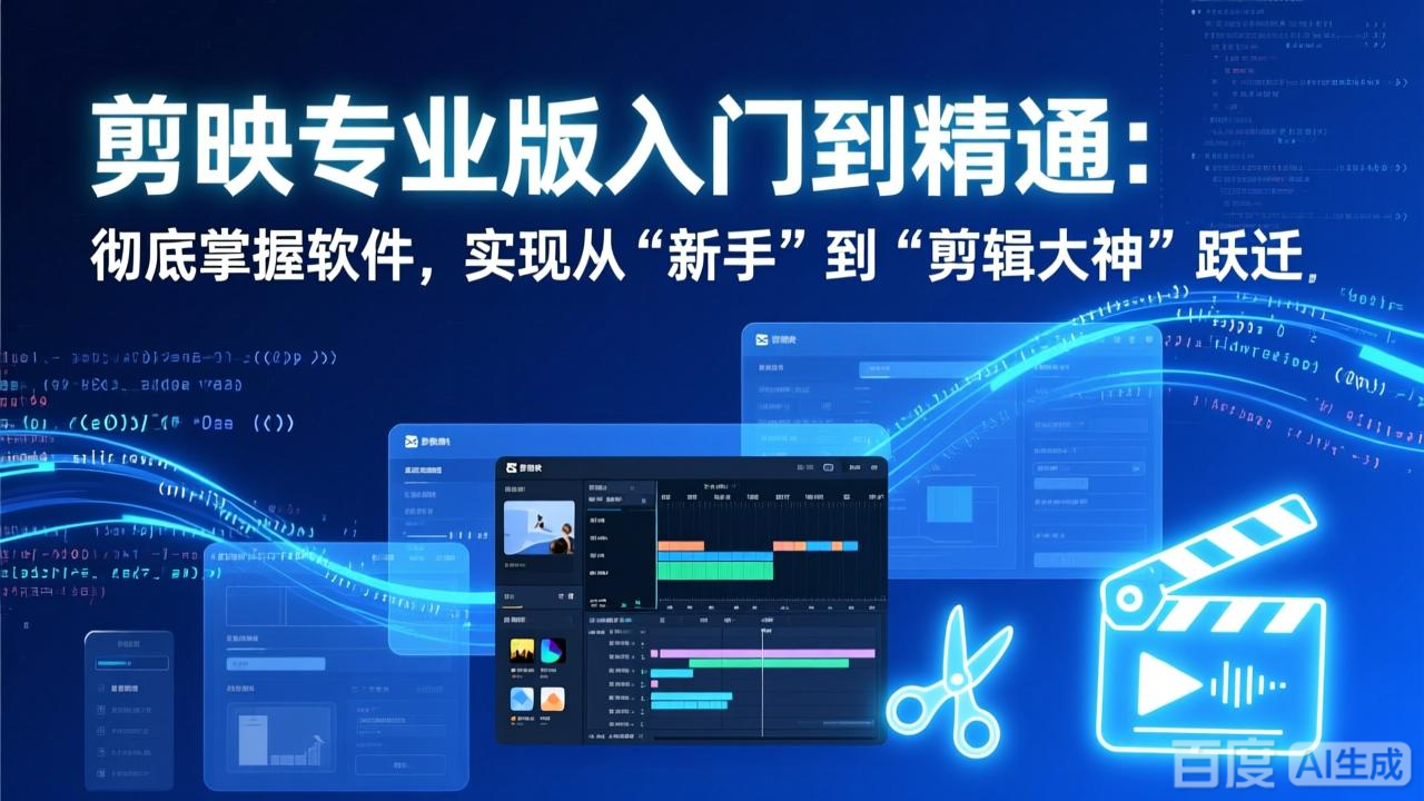 （17321期）剪映专业版入门到精通：彻底掌握软件，实现从“新手”到“剪辑大神”跃迁-靠谱项目库