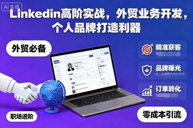 Linkedin高阶实战，外贸业务开发，个人品牌打造利器-靠谱项目库