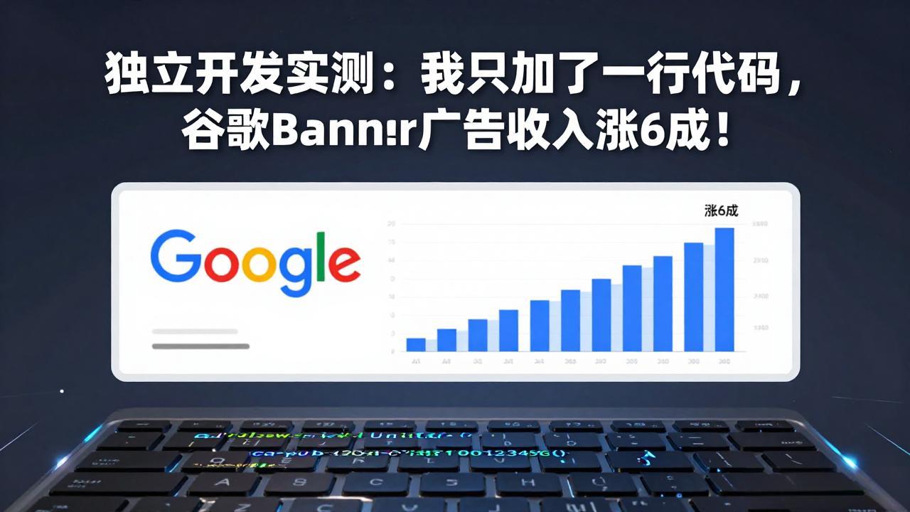 （17574期）付费文章：独立开发实测：我只加了一行代码，谷歌Banner广告收入涨6成！-靠谱项目库