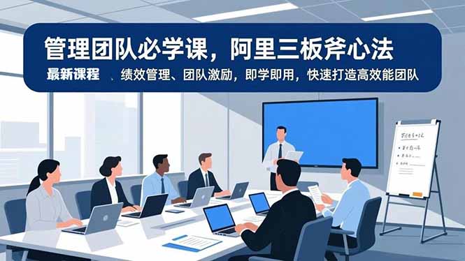 （16929期）管理团队必学课，阿里三板斧心法、绩效管理、团队激励，即学即用，快速打造高效能团队-靠谱项目库