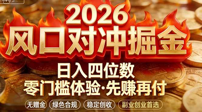 （17631期）2026美金对冲套利，无赠金对冲策略保驾护航，低门槛易上手实操。单人单日收益2000+-靠谱项目库