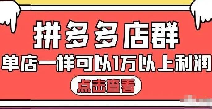 拼多多店群单店一样可以产出1万5以上利润【付费文章】-靠谱项目库