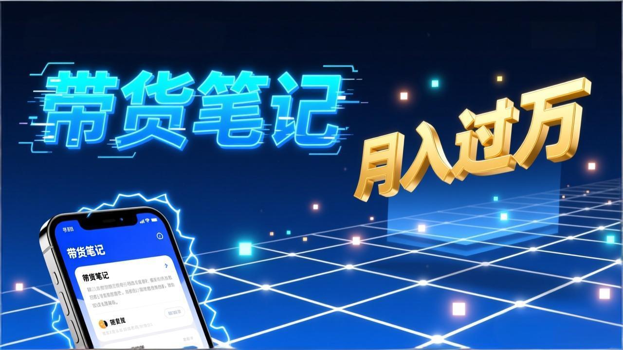 （17229期）小红书爆款笔记带货实战：拆解封面标题正文全要素，手把手教你单篇笔记带货月入过万-靠谱项目库